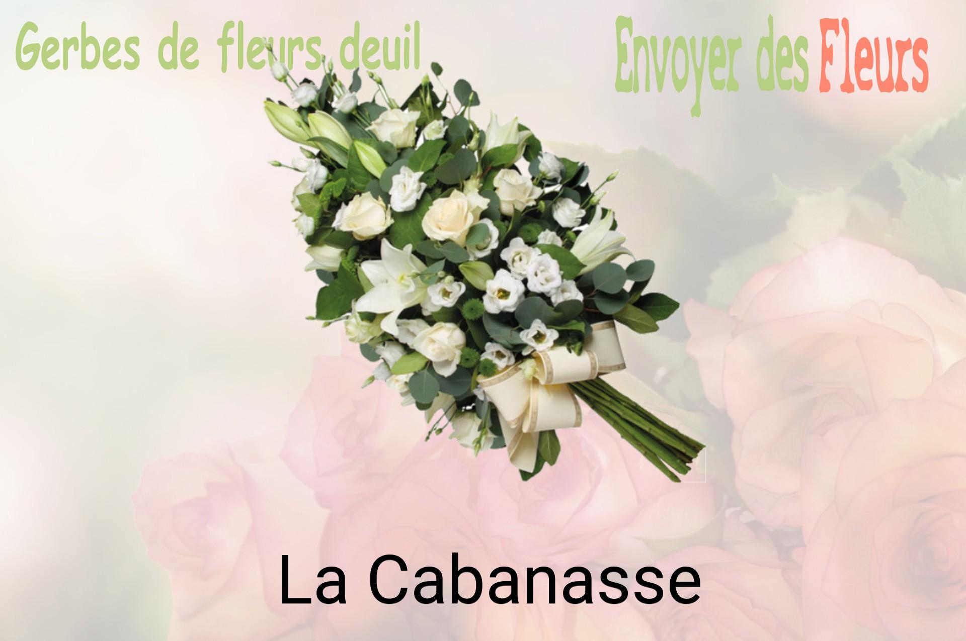 Gerbe de fleurs de deuil livrée à La Cabanasse